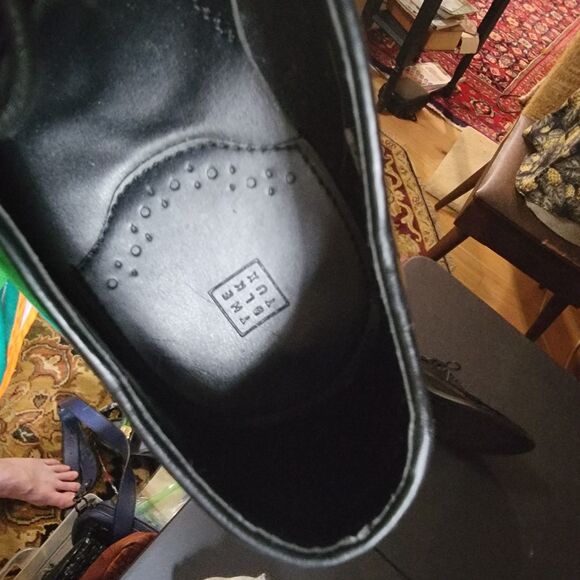 Men s Black Patent Leather Derby Dress Shoes size 8 The Black Tux Premium Formal - Picture 8 of 16